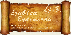 Ljubica Budimirov vizit kartica